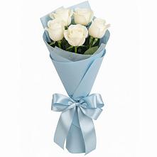 Букет 5 Белых роз Проуд в Камышлове Свердловская область