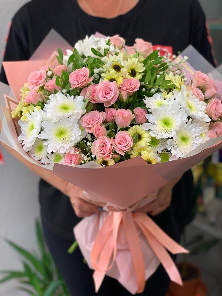 Букет цветов из: Розы и Хризантемы в Камышлове Свердловская область