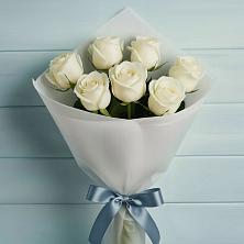 Букет 7 Белых роз Эдлесс Лав в Камышлове Свердловская область