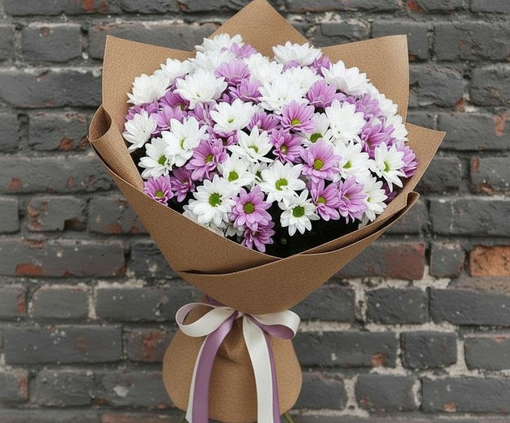 Букет цветов из: Хризантемы в Камышлове Свердловская область