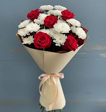 Букет цветов из:  Розы и Хризантемы в Камышлове Свердловская область