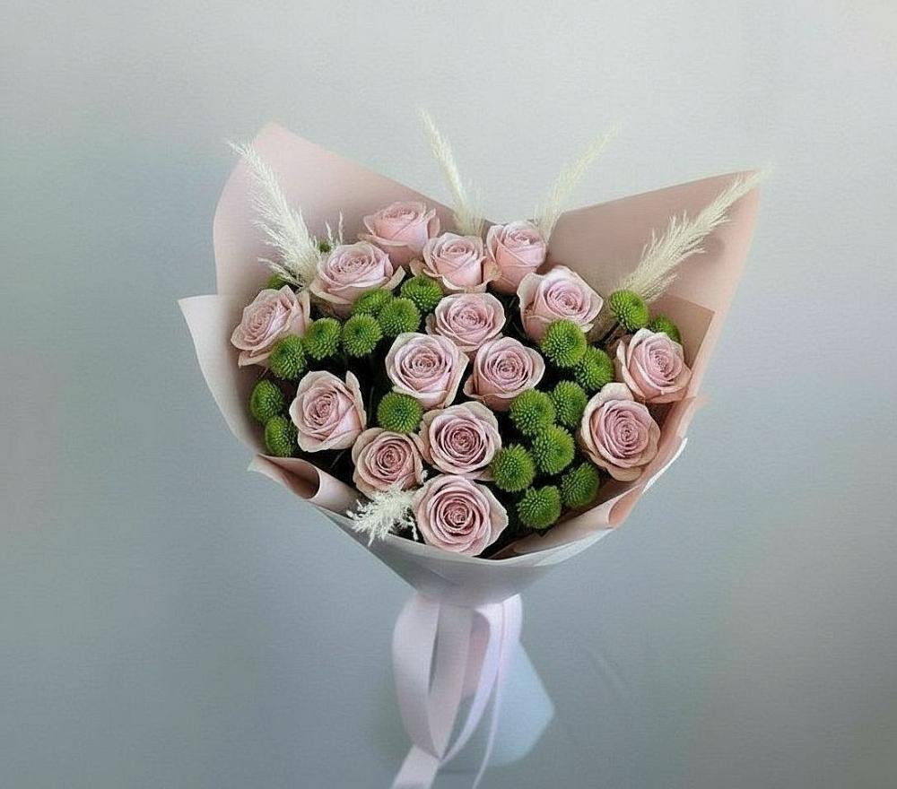 Букет цветов из: Розы и Хризантемы в Камышлове Свердловская область