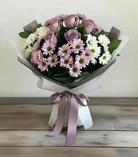 Букет цветов из:  Хризантемы и Розы в Камышлове Свердловская область