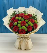 Букет цветов из:  Розы и Хризантемы в Камышлове Свердловская область