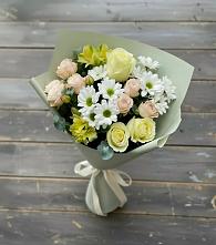 Букет цветов из:  Альстромерии, Розы и Хризантемы #REPLACE_PRED# Камышлове Свердловская область