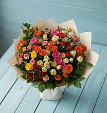 Букет Микс из разноцветных кустовых роз #REPLACE_PRED# Камышлове Свердловская область